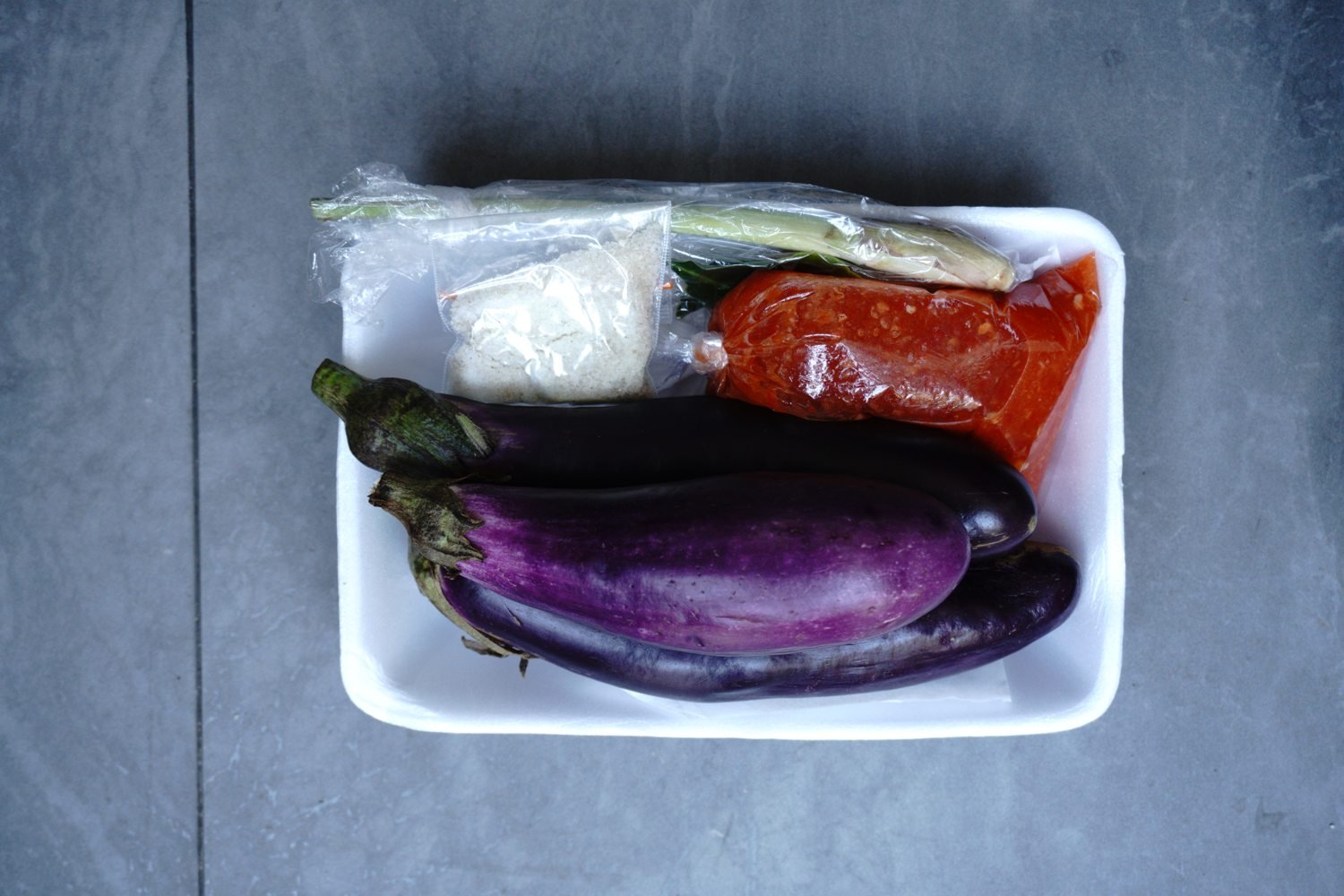 Paket terong Racikin dengan bahan dan pelengkap masakan
